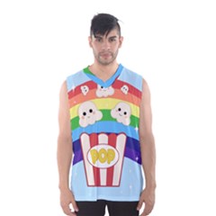 Cute Kawaii Popcorn Men s Basketball Tank Top