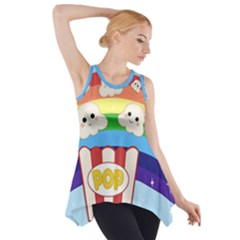 Cute Kawaii Popcorn Side Drop Tank Tunic