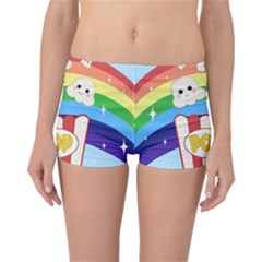 Cute Kawaii Popcorn Reversible Boyleg Bikini Bottoms