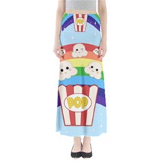 Cute Kawaii Popcorn Full Length Maxi Skirt