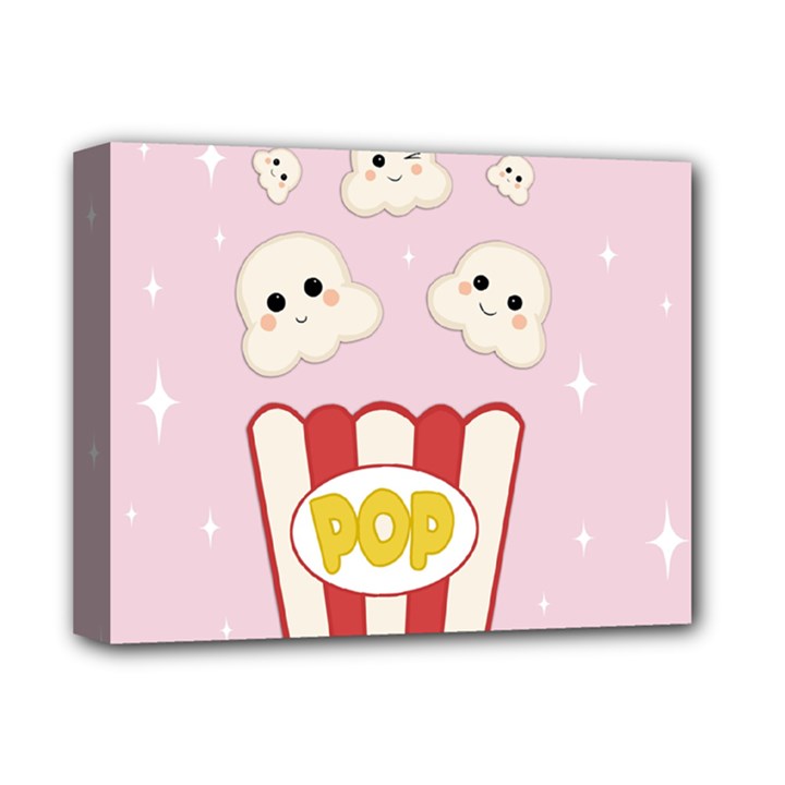 Cute Kawaii Popcorn Deluxe Canvas 14  x 11 
