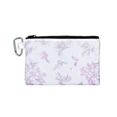 Beautiful,violet,floral,shabby Chic,pattern Canvas Cosmetic Bag (small) by NouveauDesign