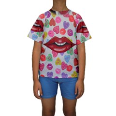 Aahhhh Candy Kids  Short Sleeve Swimwear by dawnsiegler