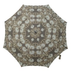 Vintage Daisy Floral Pattern Hook Handle Umbrellas (medium) by dflcprints