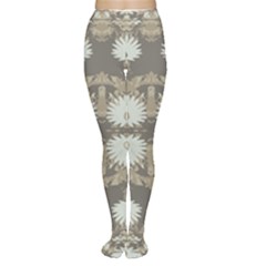 Vintage Daisy Floral Pattern Women s Tights by dflcprints