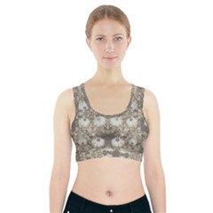 Vintage Daisy Floral Pattern Sports Bra With Pocket by dflcprints