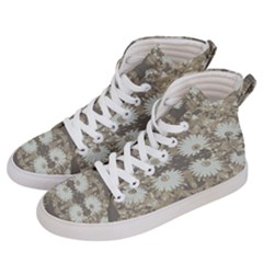 Vintage Daisy Floral Pattern Women s Hi-top Skate Sneakers by dflcprints