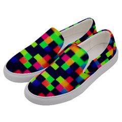 Squares Men s Canvas Slip Ons by dawnsiegler