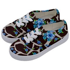 Floral Giraffe Print Kids  Classic Low Top Sneakers