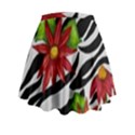 Floral Zebra Print Mini Flare Skirt View2