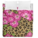 Floral Leopard Print Duvet Cover Double Side (Queen Size) View1