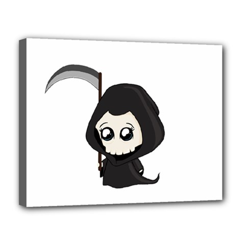 Cute Grim Reaper Canvas 14  X 11  by Valentinaart