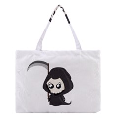 Cute Grim Reaper Medium Tote Bag by Valentinaart