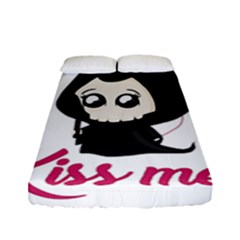 Cute Grim Reaper Fitted Sheet (full/ Double Size) by Valentinaart