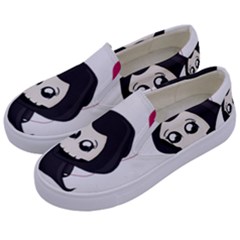 Cute Grim Reaper Kids  Canvas Slip Ons by Valentinaart