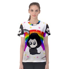 Cute Grim Reaper Women s Sport Mesh Tee