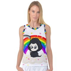 Cute Grim Reaper Women s Basketball Tank Top by Valentinaart