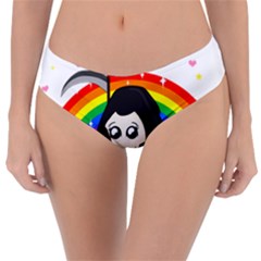 Cute Grim Reaper Reversible Classic Bikini Bottoms by Valentinaart