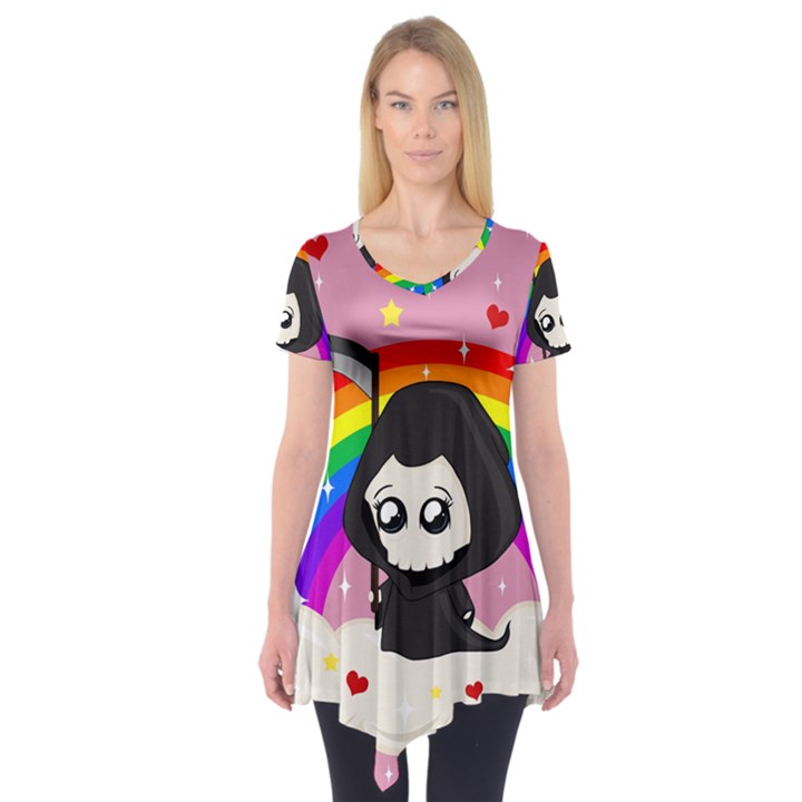 Cute Grim Reaper Short Sleeve Tunic 