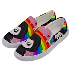 Cute Grim Reaper Men s Canvas Slip Ons by Valentinaart