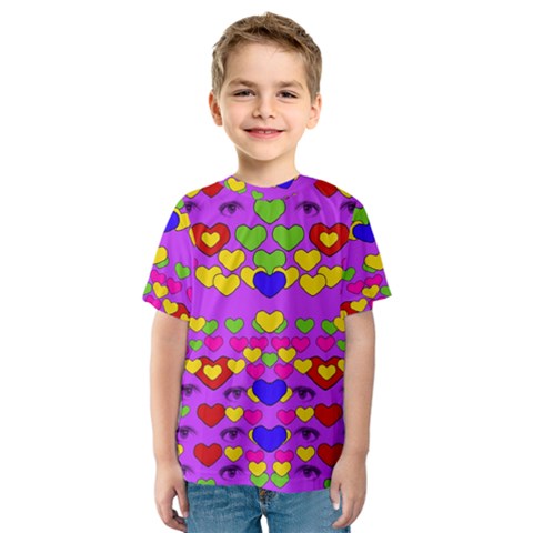 I Love This Lovely Hearty One Kids  Sport Mesh Tee by pepitasart