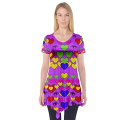 I Love This Lovely Hearty One Short Sleeve Tunic  by pepitasart