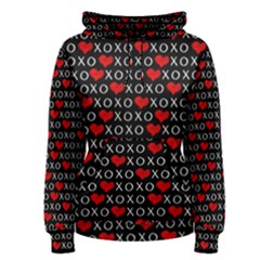 Xoxo Valentines Day Pattern Women s Pullover Hoodie by Valentinaart