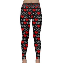 Xoxo Valentines Day Pattern Classic Yoga Leggings by Valentinaart