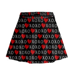 Xoxo Valentines Day Pattern Mini Flare Skirt by Valentinaart