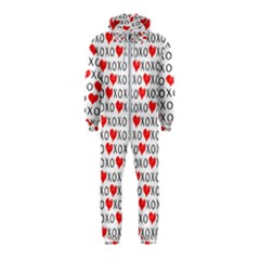 Xoxo Valentines Day Pattern Hooded Jumpsuit (kids) by Valentinaart