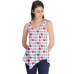 Xoxo Valentines Day Pattern Sleeveless Tunic by Valentinaart