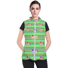 Rainbow Ponies Women s Puffer Vest by CosmicEsoteric