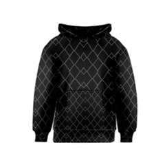 Black And White Grid Pattern Kids  Pullover Hoodie by dflcprints