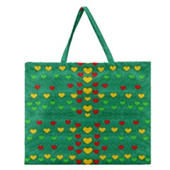 Love Is In All Of Us To Give And Show Zipper Large Tote Bag by pepitasart