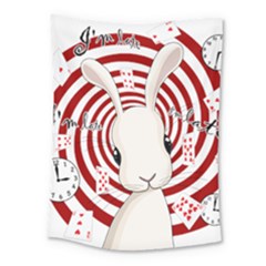 White Rabbit In Wonderland Medium Tapestry by Valentinaart