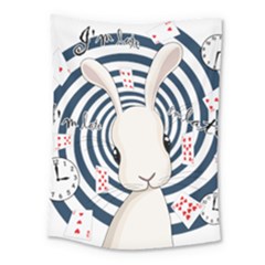 White Rabbit In Wonderland Medium Tapestry by Valentinaart