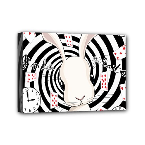 White Rabbit In Wonderland Mini Canvas 7  X 5  by Valentinaart