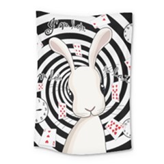 White Rabbit In Wonderland Small Tapestry by Valentinaart