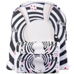 White Rabbit In Wonderland Giant Full Print Backpack by Valentinaart