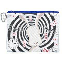 White Rabbit In Wonderland Canvas Cosmetic Bag (xxl) by Valentinaart