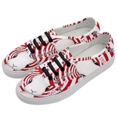 White Rabbit In Wonderland Women s Classic Low Top Sneakers by Valentinaart