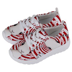 White Rabbit In Wonderland Kids  Lightweight Sports Shoes by Valentinaart