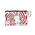 White rabbit in Wonderland Canvas Cosmetic Bag (Small) View2