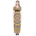 Wood Festive Rainbow Mandala Short Sleeve Maxi Dress View1