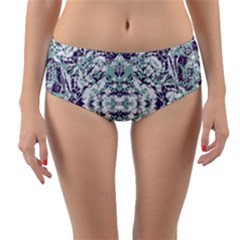 Modern Collage Pattern Mosaic Reversible Mid-waist Bikini Bottoms by dflcprints