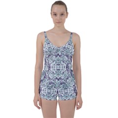 Modern Collage Pattern Mosaic Tie Front Two Piece Tankini by dflcprints