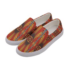 Geometric Extravaganza Pattern Women s Canvas Slip Ons by linceazul