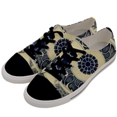 Background Vintage Japanese Men s Low Top Canvas Sneakers