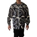 Background Abstract Beige Black Hooded Wind Breaker (Kids) View1