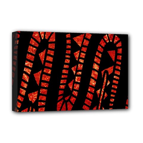 Background Abstract Red Black Deluxe Canvas 18  X 12   by Nexatart